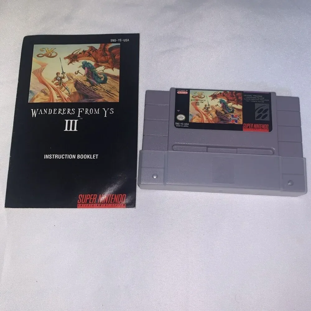 vintage game Wanderers From Ys III(Super Nintendo Entertainment System, 1992)